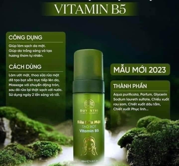 Sửa rửa mặt tạo bọt B5